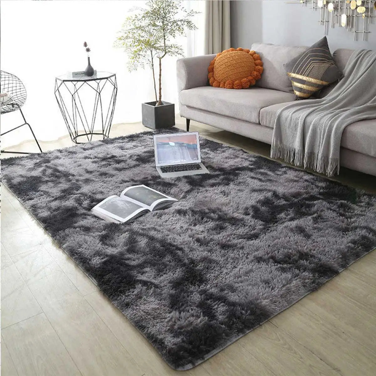 Plush Carpet For Living Room Sofa Floor Cushions Modern Soft