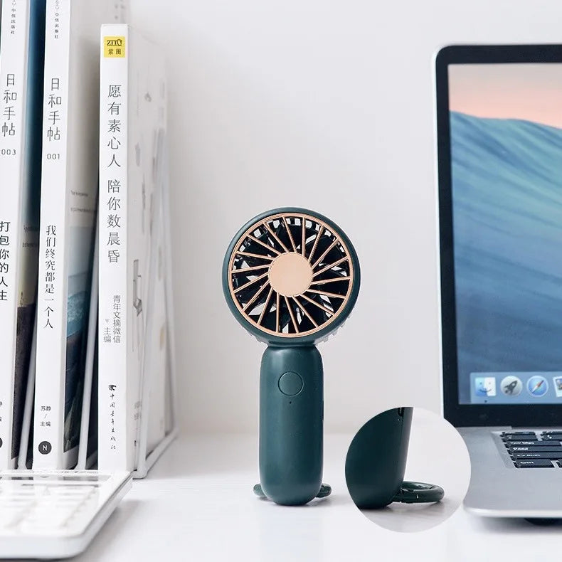 Mini Fan USB Fan Handheld Portable Fan Buckle Charging