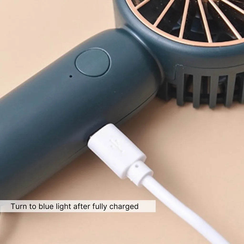Mini Fan USB Fan Handheld Portable Fan Buckle Charging