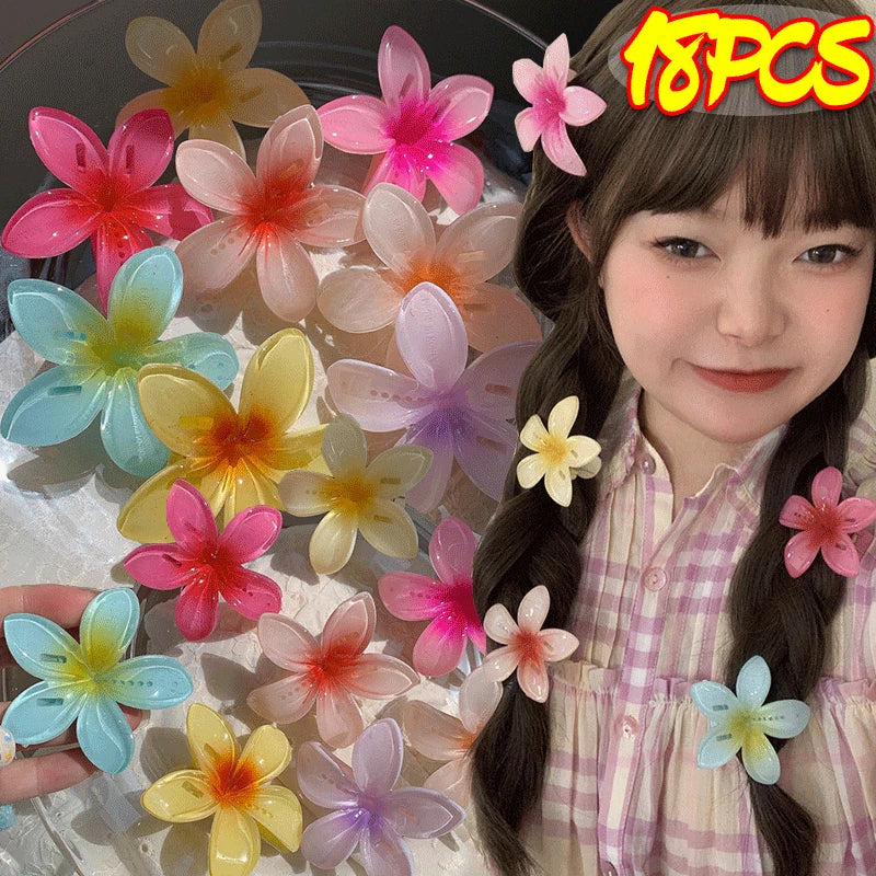 Summer Flower Hair Clips New Egg Flower Duckbill Shape Hairclip
