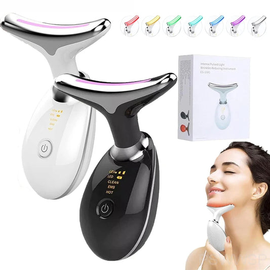 EMS Neck Facial Massager Lift Seven Colours
