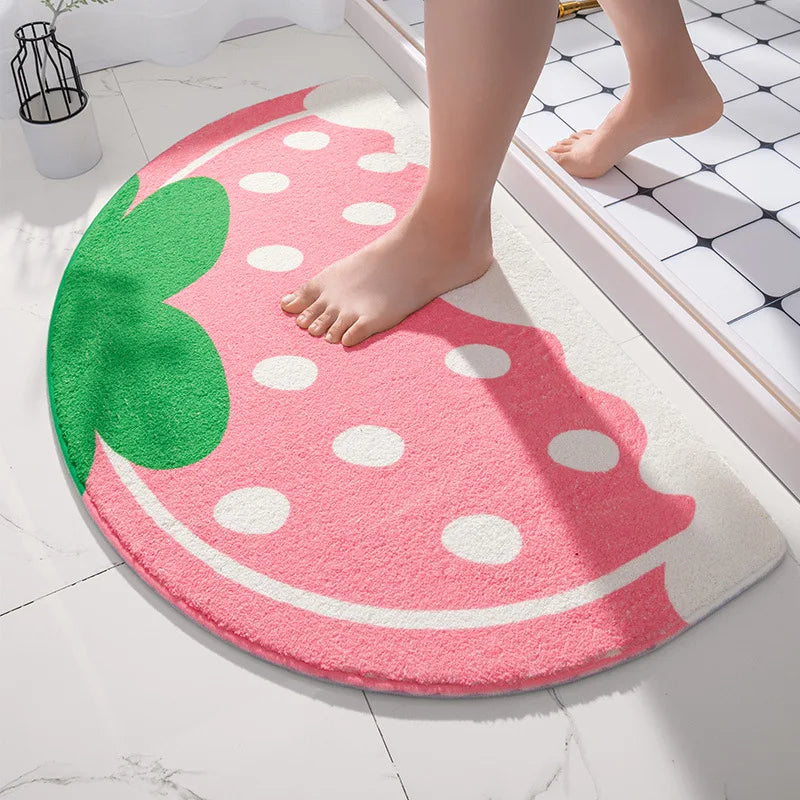 Soft Floor Mats Small Fresh Text Flowers Rugs