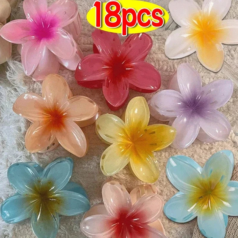 Summer Flower Hair Clips New Egg Flower Duckbill Shape Hairclip