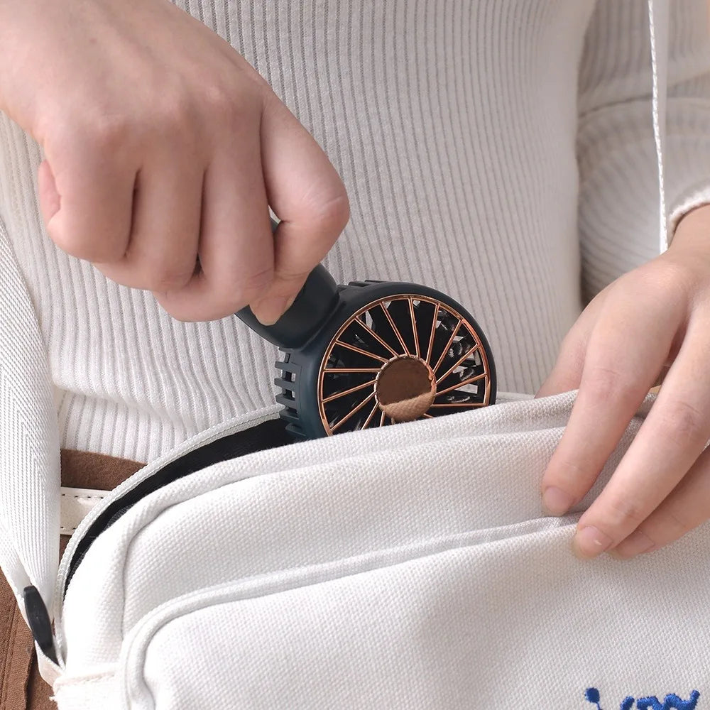 Mini Fan USB Fan Handheld Portable Fan Buckle Charging