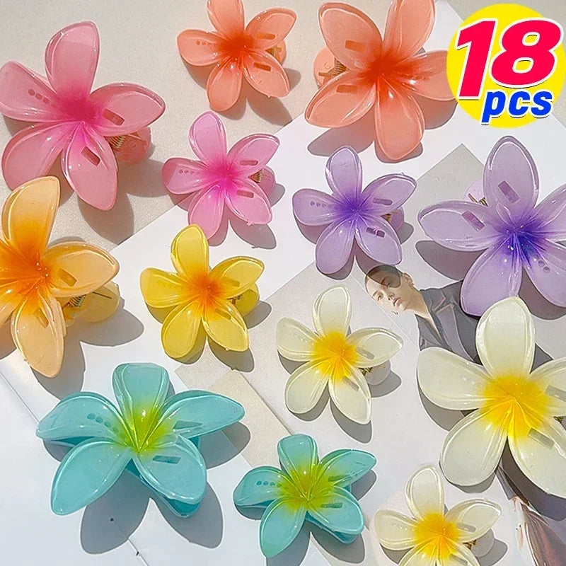 Summer Flower Hair Clips New Egg Flower Duckbill Shape Hairclip