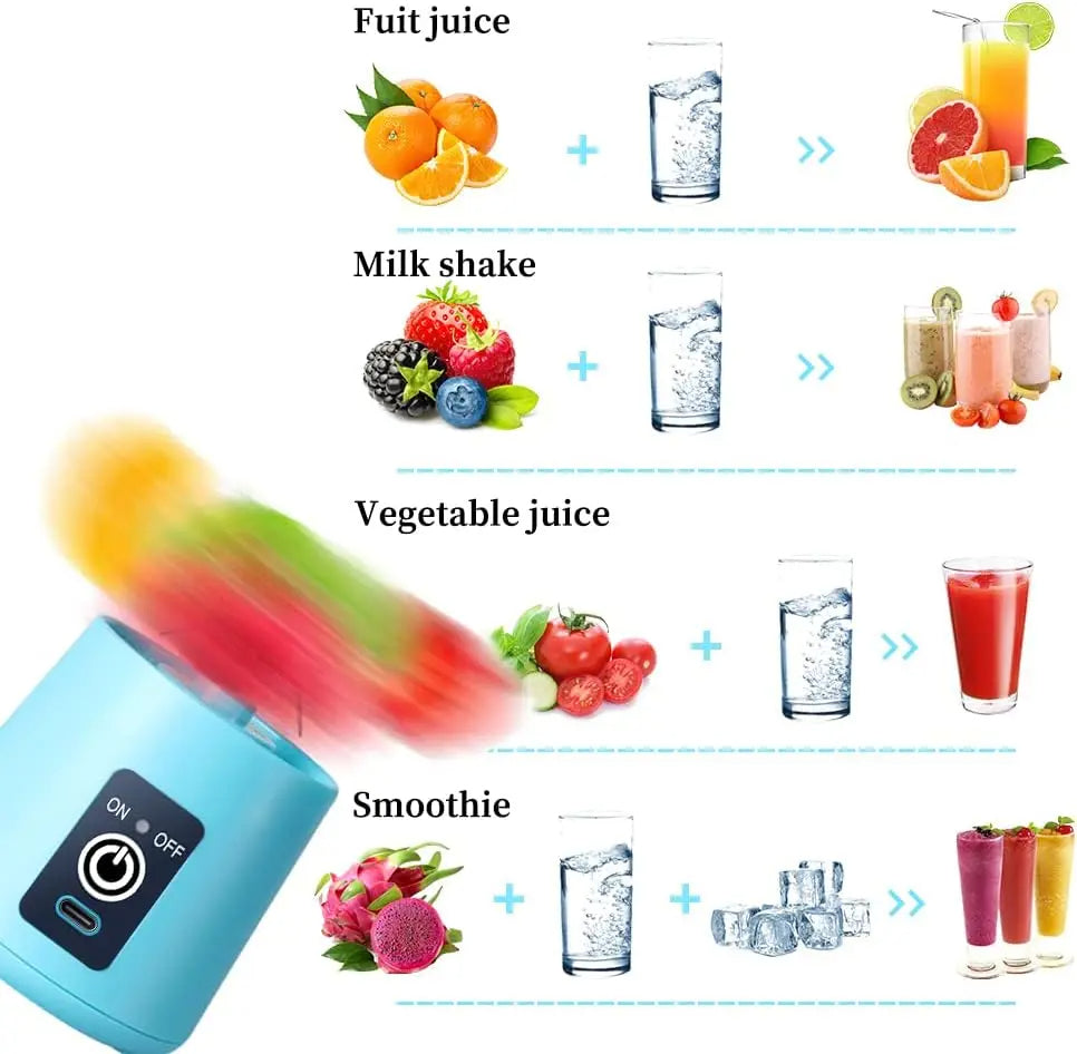 380ml household juice mixer mini electric juicer USB