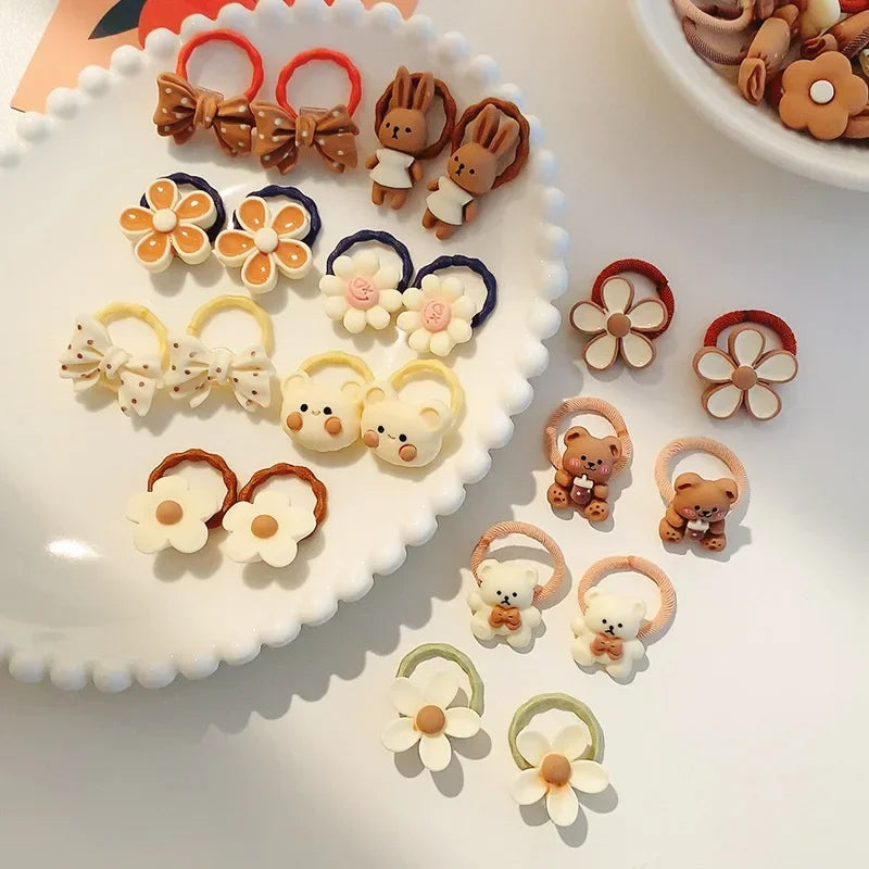 50PCS Cute Baby Hair Ties Mini Elastic Bands Summer Kids