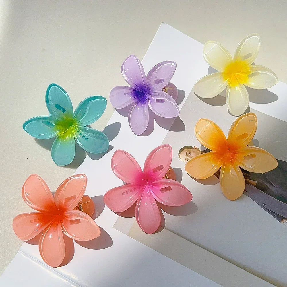 Summer Flower Hair Clips New Egg Flower Duckbill Shape Hairclip