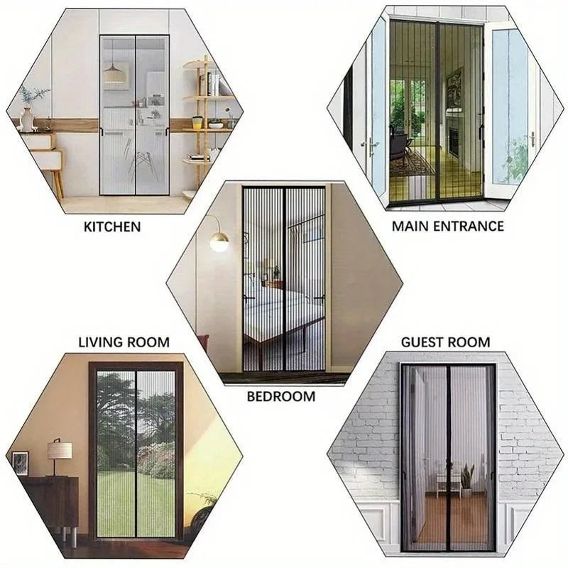 Anti-Mosquito Doors Screen Net Summer Automatic Closing
