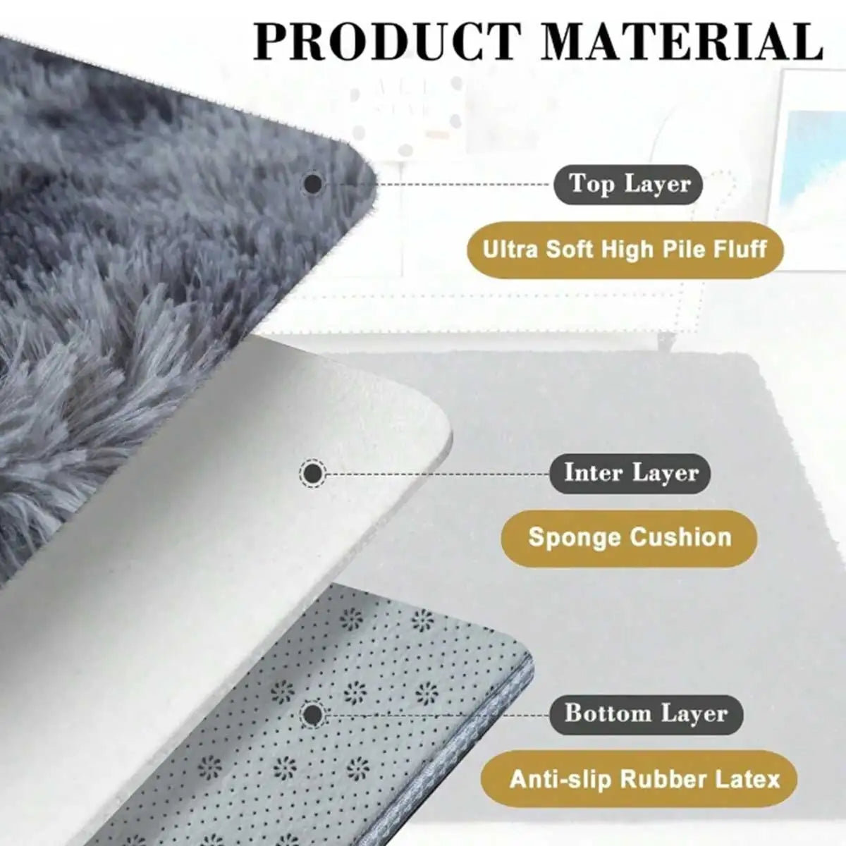 Plush Carpet For Living Room Sofa Floor Cushions Modern Soft